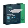 Panel wpuszczany downlight V-TAC 18W LED SAMSUNG CHIP okrągły 220x28mm VT-61018RD-S 4000K 1980lm 5 lat gwarancji